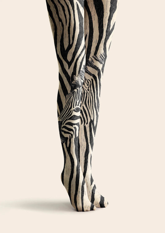 Fun art Print Tights Personality Pantyhose/Tights [Zebra Line]