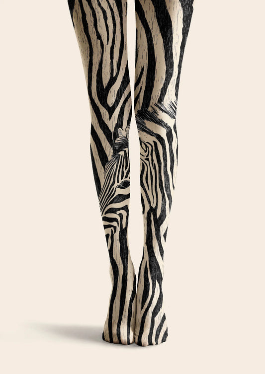 Fun art Print Tights Personality Pantyhose/Tights [Zebra Line]