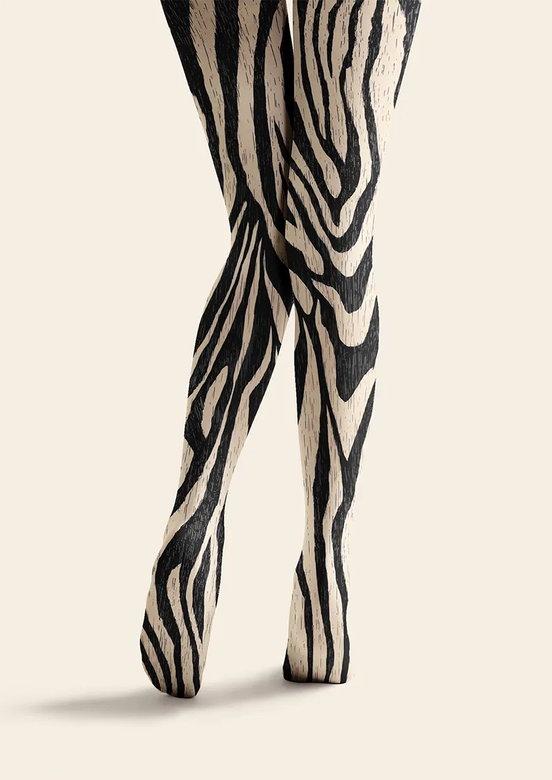 Fun art Print Tights Personality Pantyhose/Tights [Zebra Line]