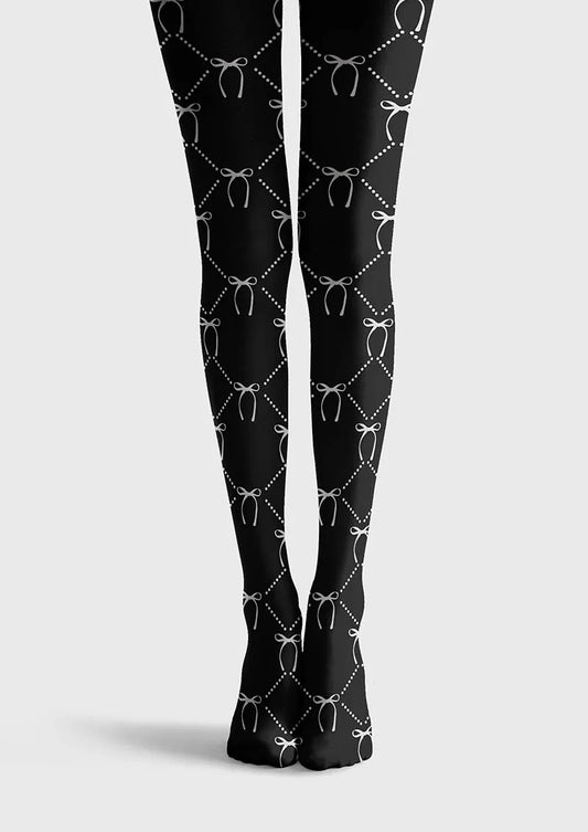 Simple art Print Tights Personality Pantyhose/Tights [BowLine]