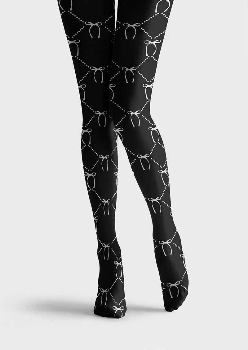 Simple art Print Tights Personality Pantyhose/Tights [BowLine]