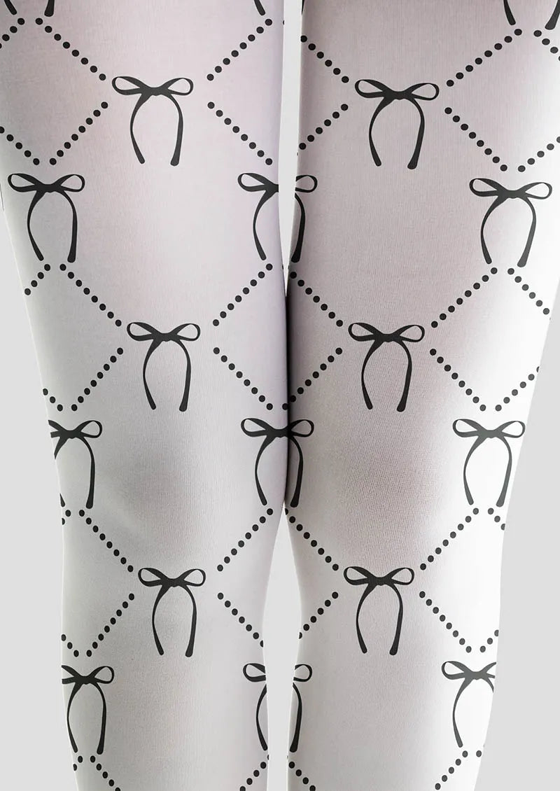 Simple art Print Tights Personality Pantyhose/Tights [BowLine]