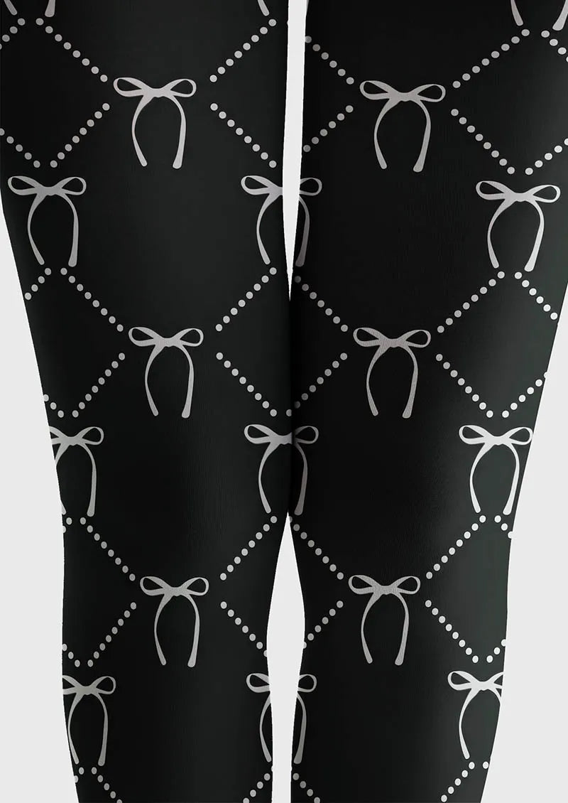Simple art Print Tights Personality Pantyhose/Tights [BowLine]