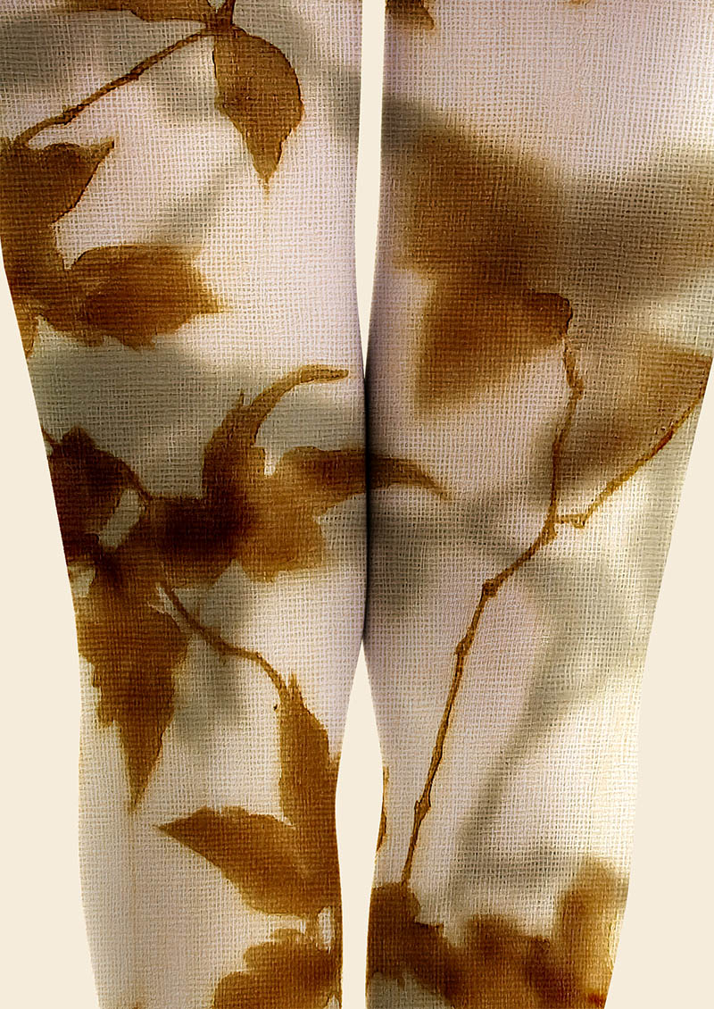 Plant Print Tights Personality Pantyhose/Tights [Autumn Leaves]