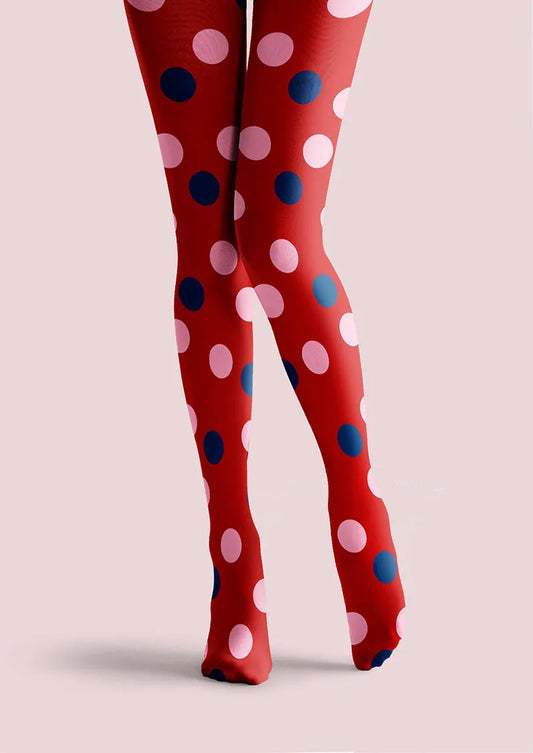 Christmas Star Dots Tights Hosiery Pantyhose