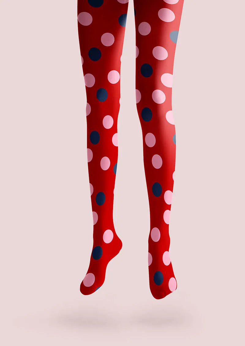 Christmas Star Dots Tights Hosiery Pantyhose