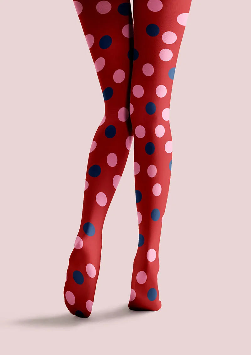 Christmas Star Dots Tights Hosiery Pantyhose