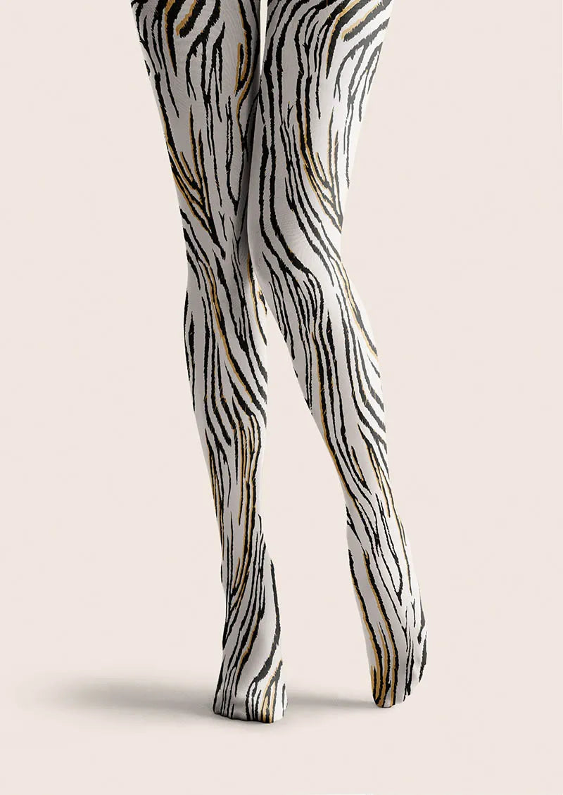 Animal Print Tights Geometric Tights/Tights [Urban Zebra]