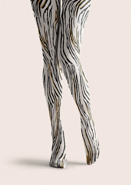 Animal Print Tights Geometric Tights/Tights [Urban Zebra]