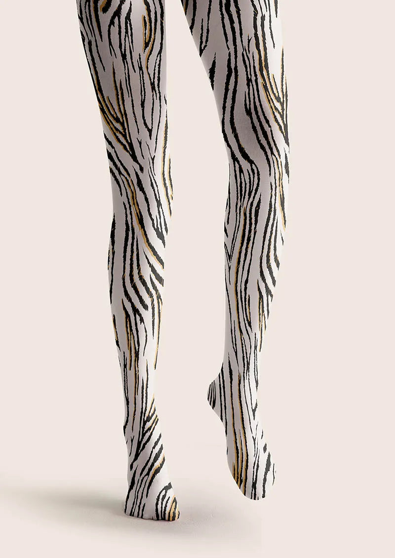 Animal Print Tights Geometric Tights/Tights [Urban Zebra]