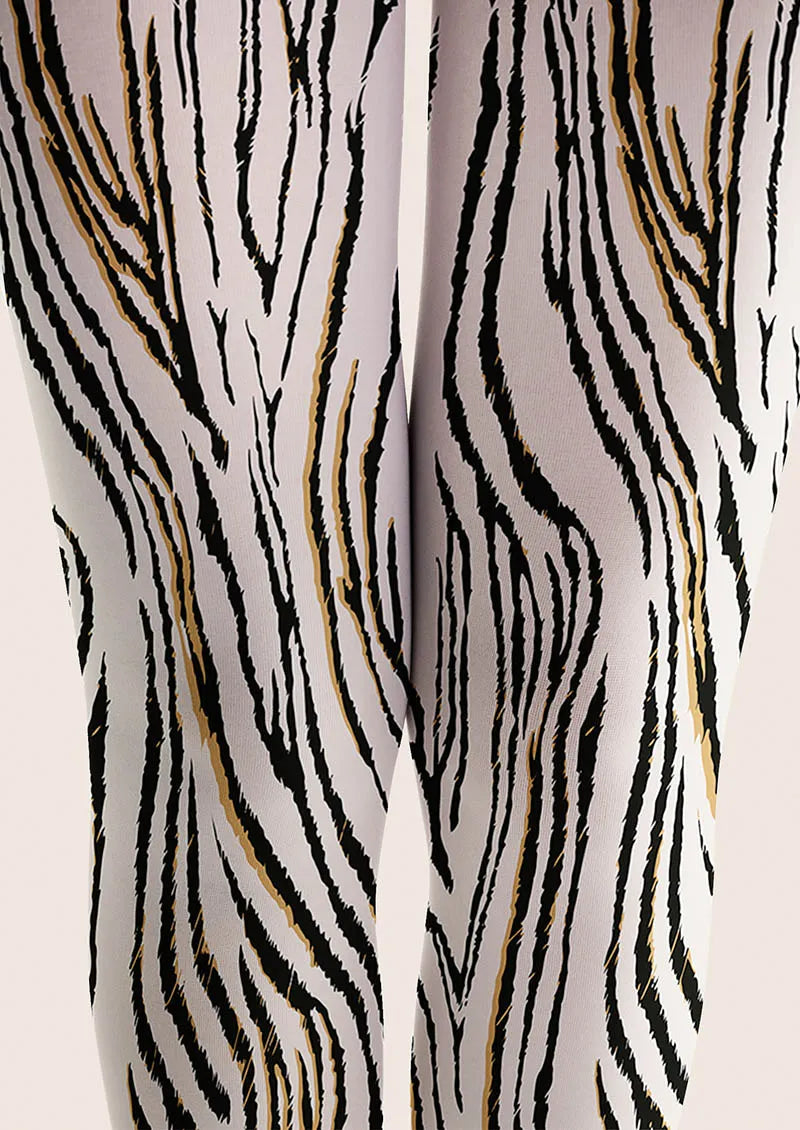Animal Print Tights Geometric Tights/Tights [Urban Zebra]