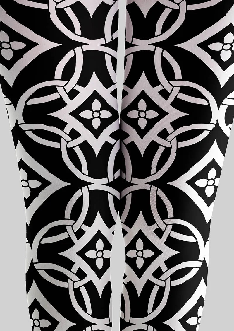 Interlock Print Tights Hosiery Pantyhose