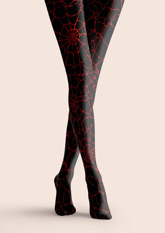 Halloween Spiderweb Print Tights Hosiery Pantyhose