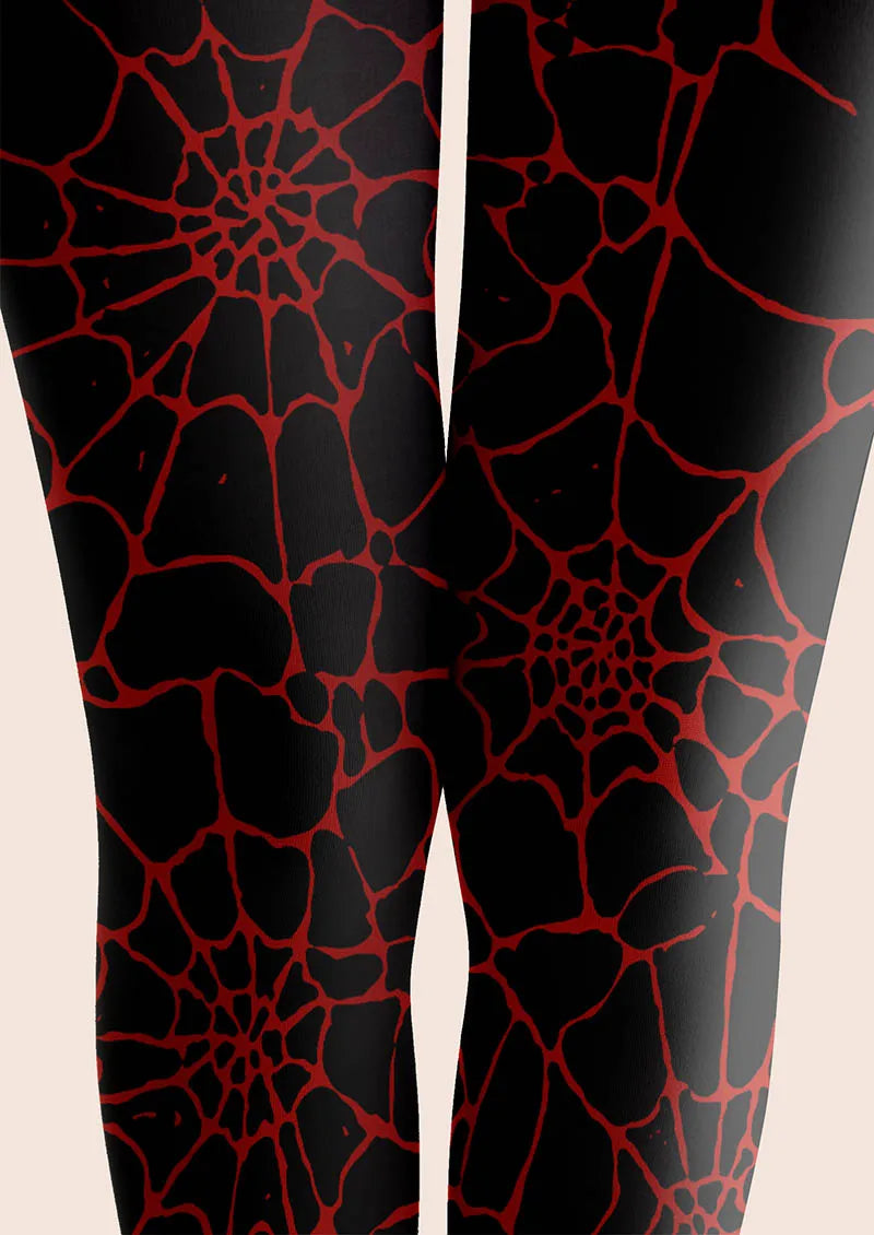 Halloween Spiderweb Print Tights Hosiery Pantyhose