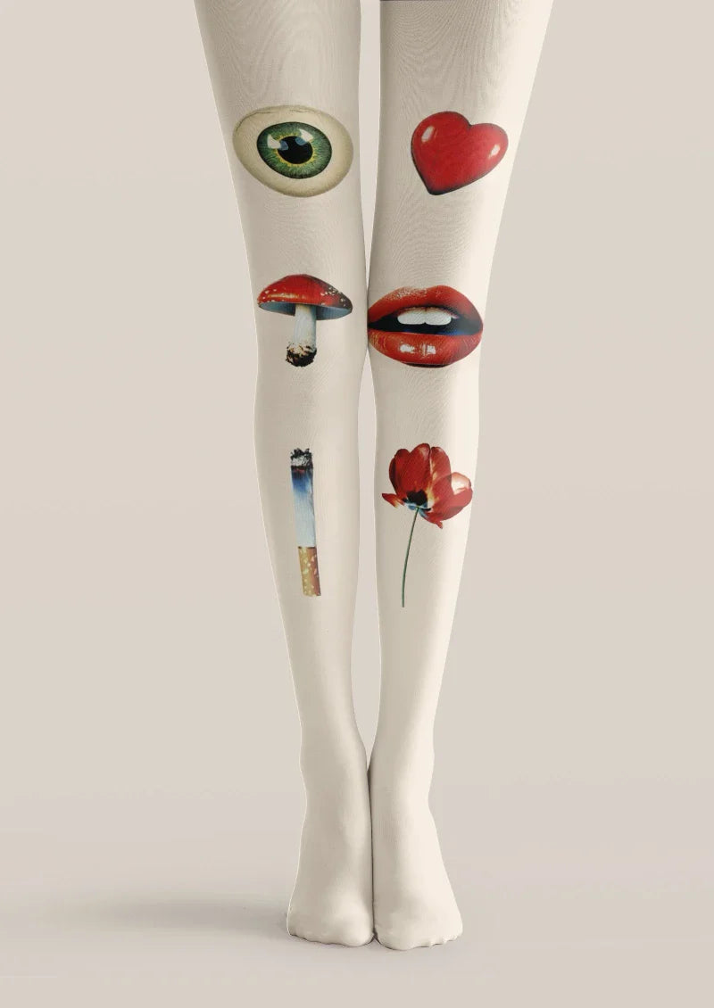 Fun Icon Graphic Tights Hosiery Pantyhose
