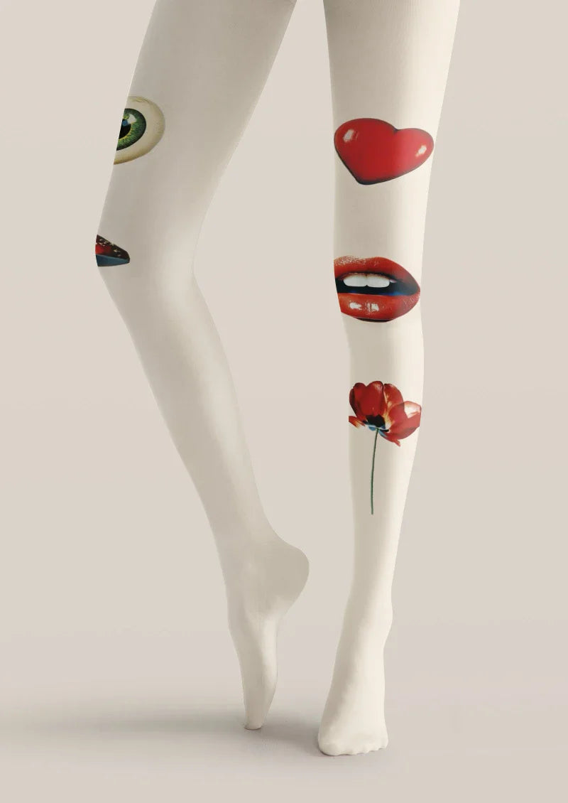 Fun Icon Graphic Tights Hosiery Pantyhose