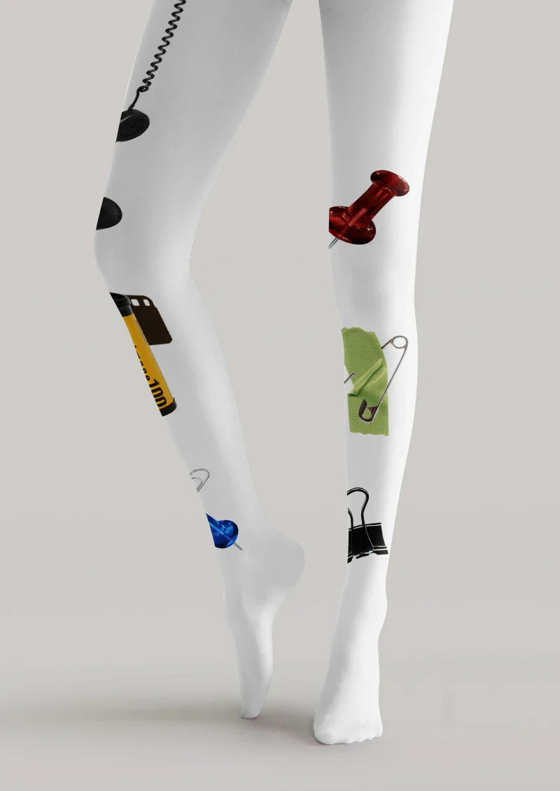 Retro Tool Graphic Tights Hosiery Pantyhose