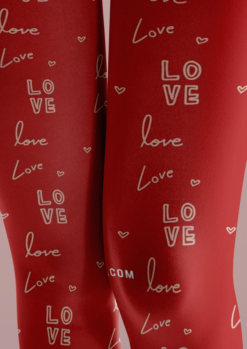 Red Formula Graphic Tights Hosiery Pantyhose