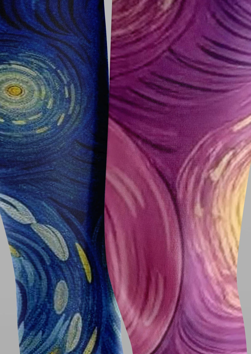 Nebula Graphic Tights Hosiery Pantyhose