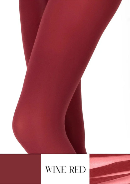 Passionate Love Wine Red Velvet Anti-Snagging Pantyhose Tights Hosiery