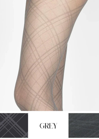 Argyle Texture Geometric Aesthetic Silky Pantyhose Tights Hosiery
