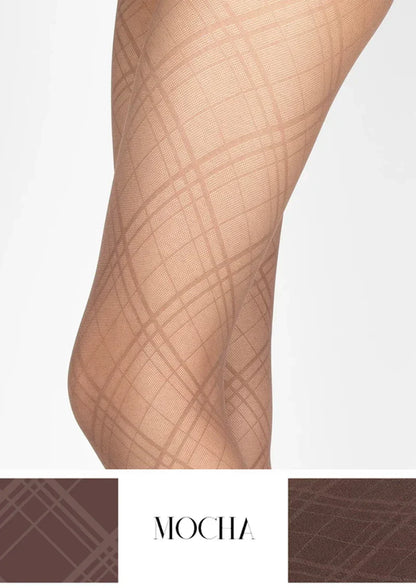 Argyle Texture Geometric Aesthetic Silky Pantyhose Tights Hosiery