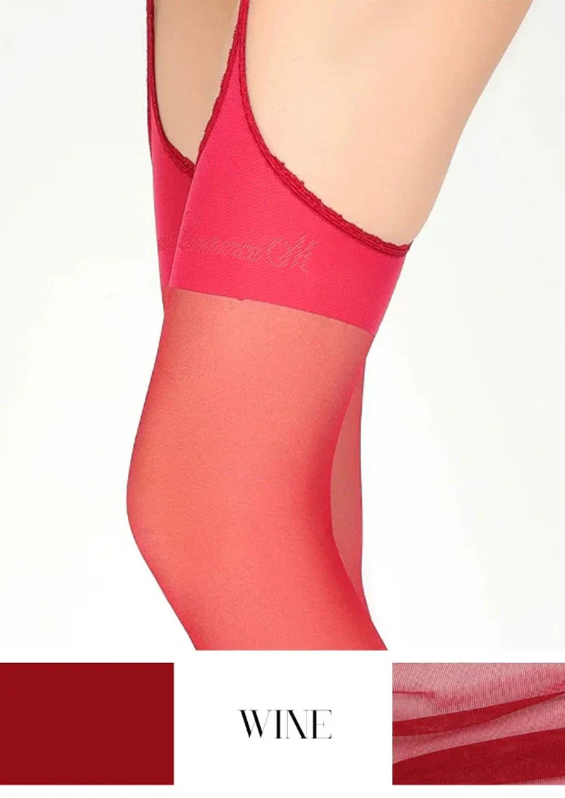 Four-Way Open-Crotch Lace Cut-Out Suspender Pantyhose Tights Hosiery