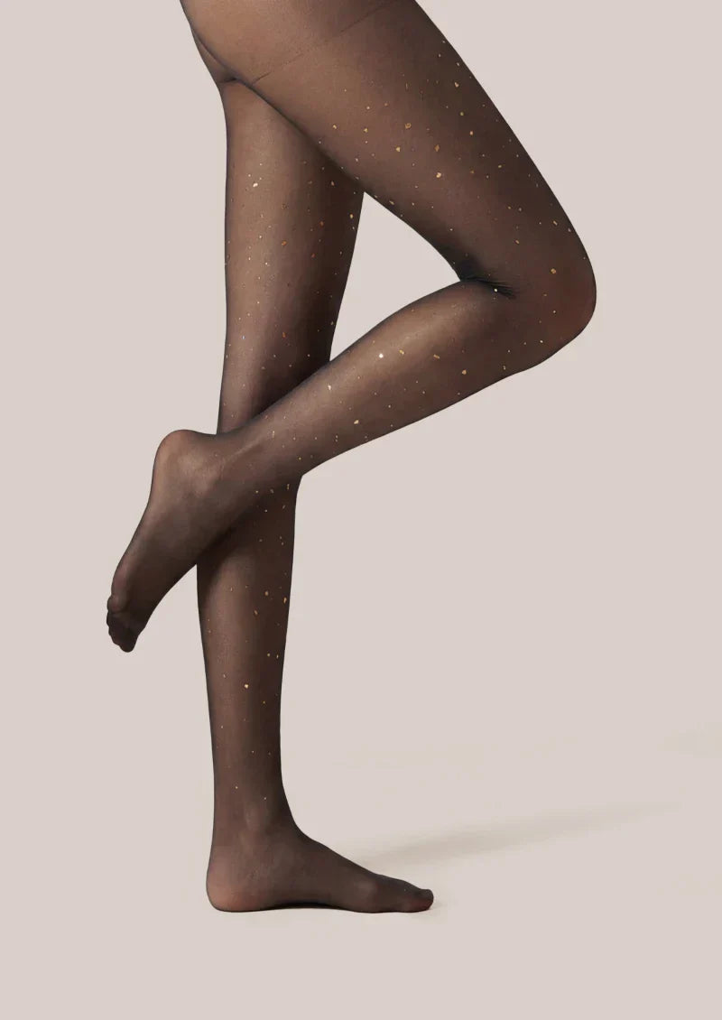 Golden Osmanthus Seamless Velvet 3D Sheer Silky Pantyhose Tights Hosiery