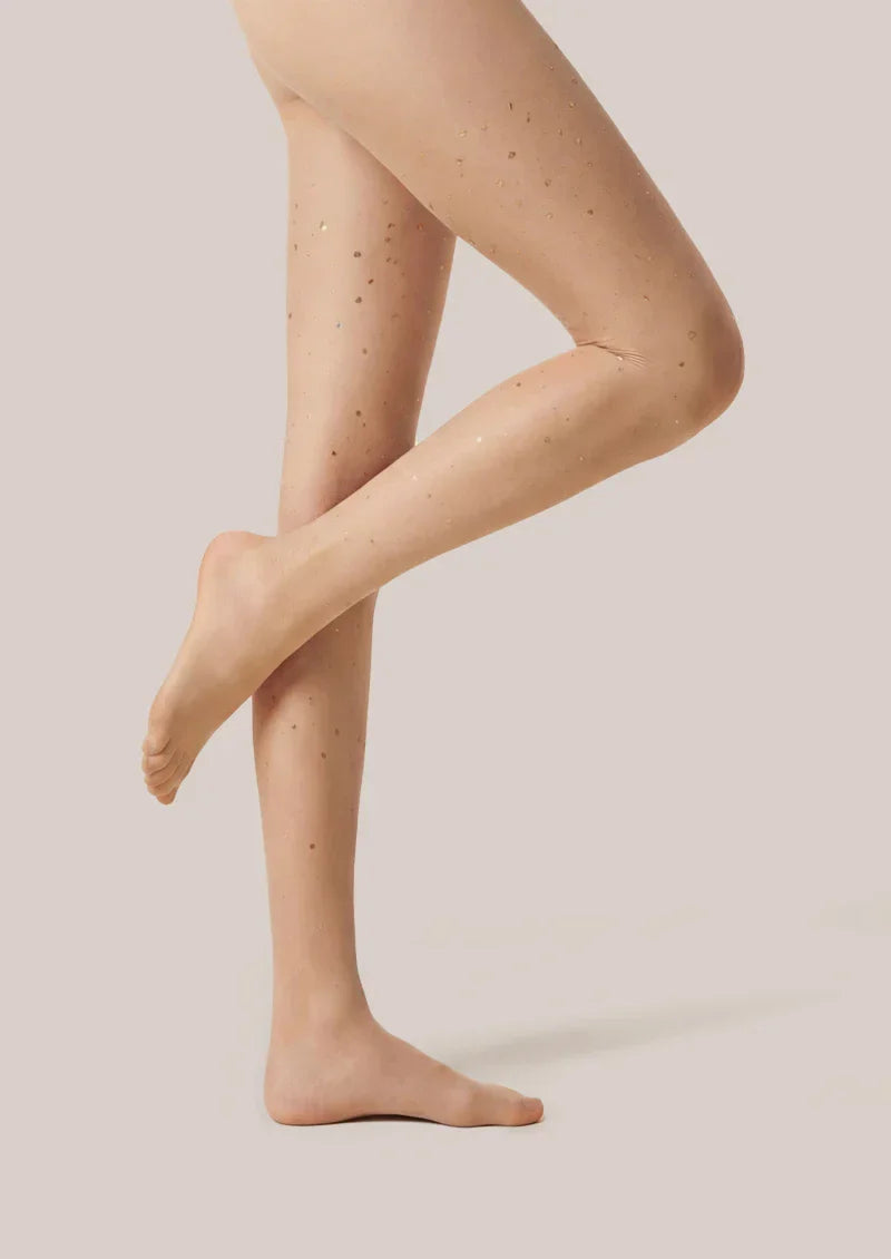 Golden Osmanthus Seamless Velvet 3D Sheer Silky Pantyhose Tights Hosiery
