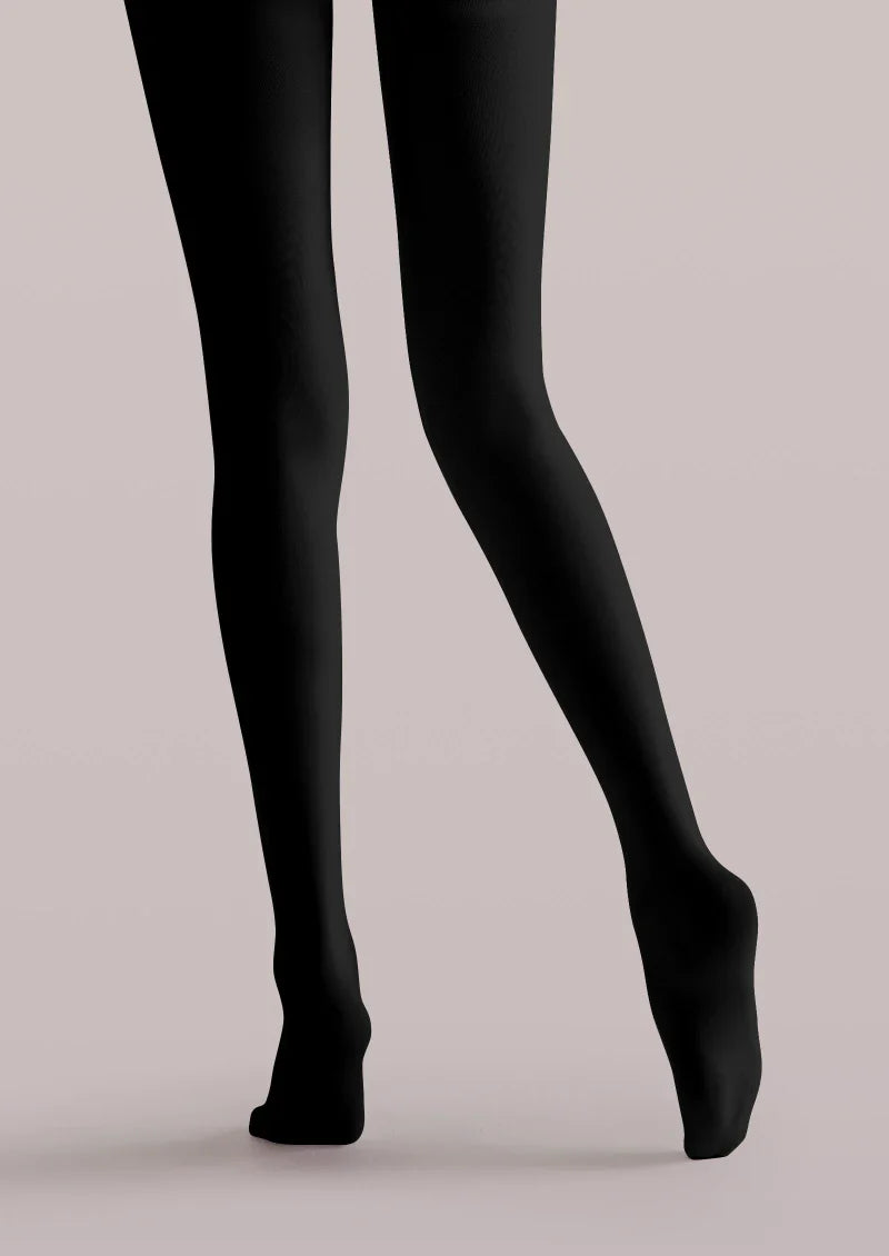 Black Heart Decor Graphic Tights Hosiery Pantyhose