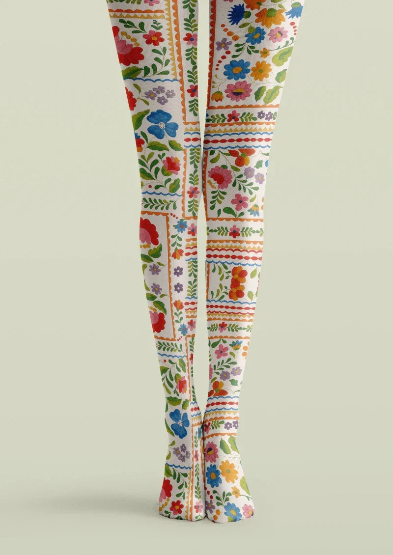 Colorful Ethnic Pattern Tights Hosiery Pantyhose