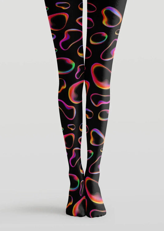 Colorful Neon Line Tights Hosiery Pantyhose