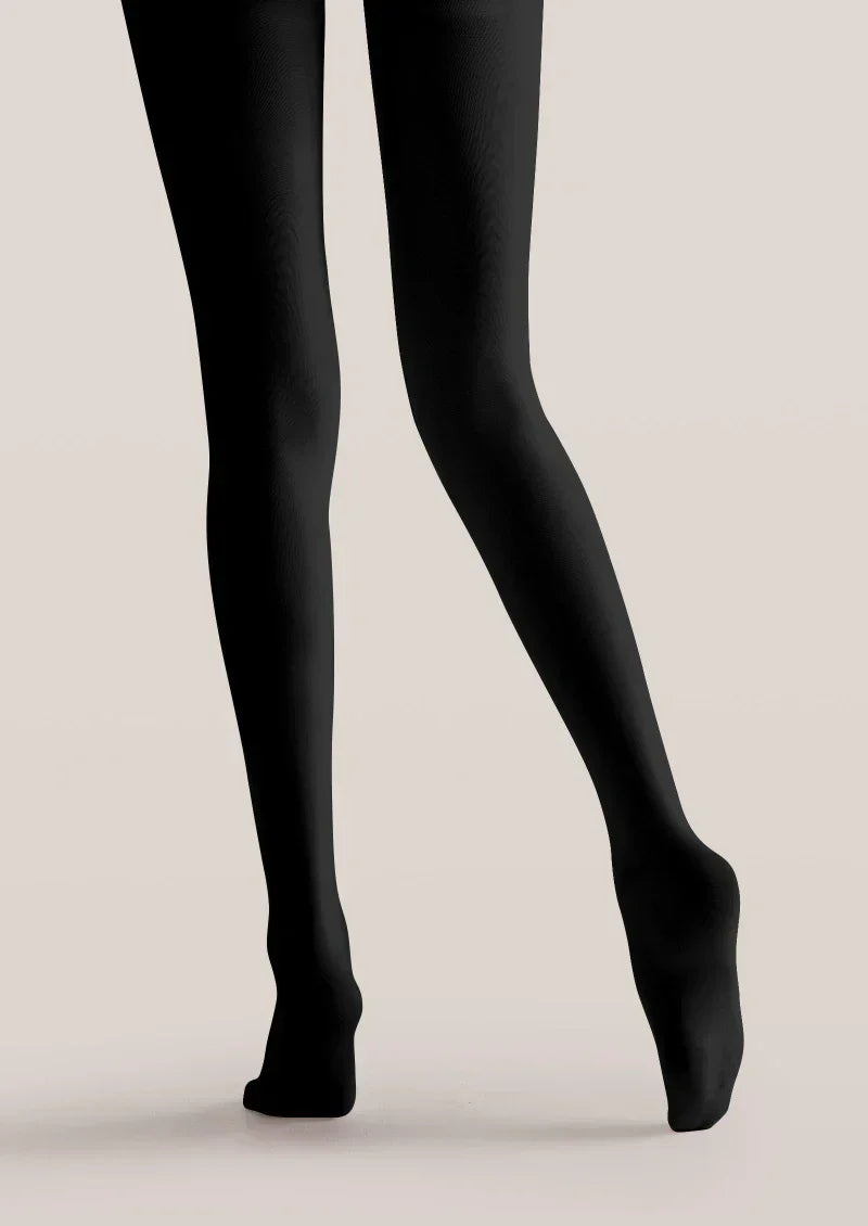 Black White Handwritten Text Tights Hosiery Pantyhose