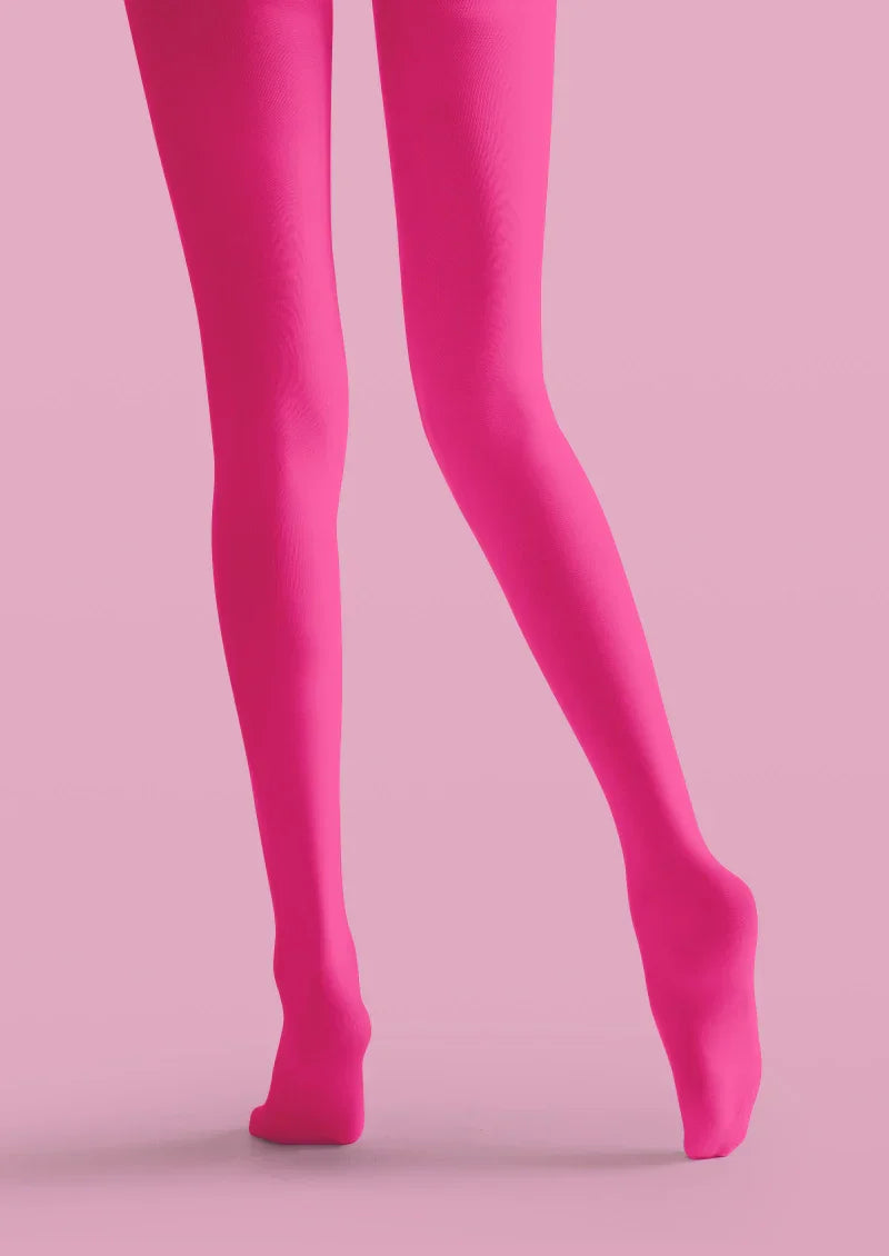 Pink Leopard Print Tights Hosiery Pantyhose