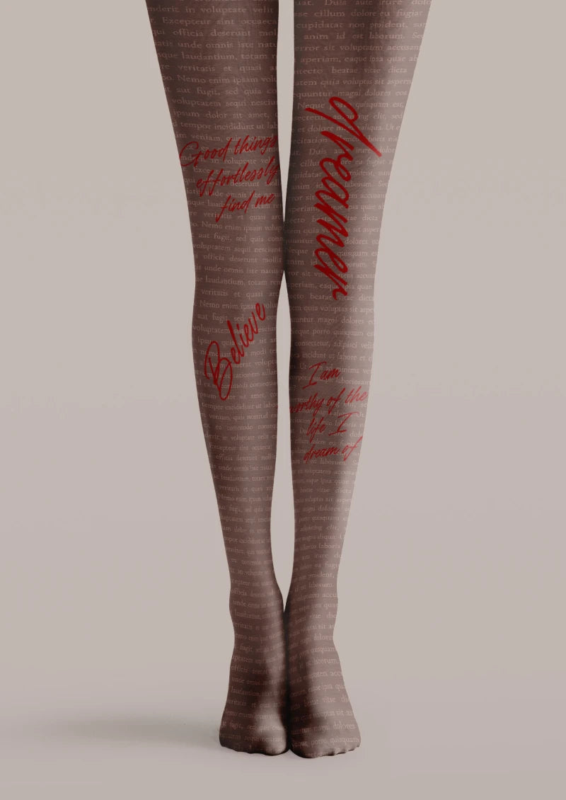 Colorblock Graphic Printed Tights Hosiery Pantyhose