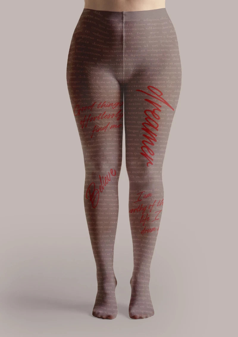 Colorblock Graphic Printed Tights Hosiery Pantyhose