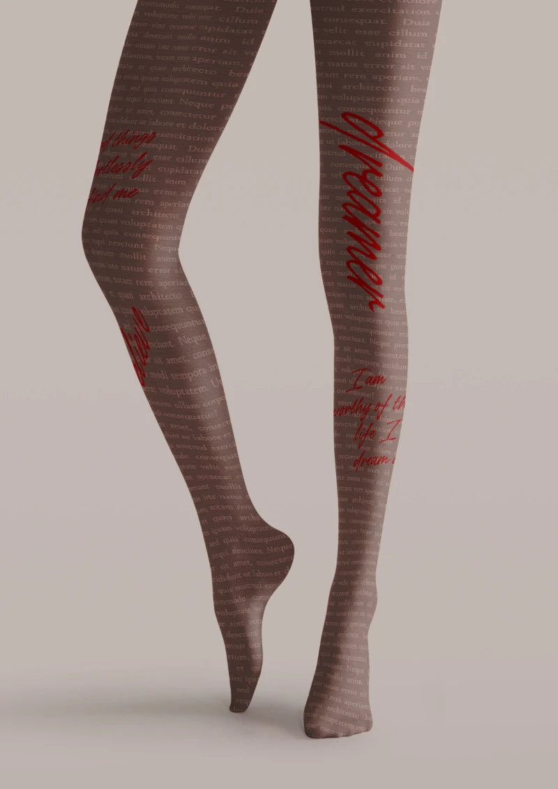 Colorblock Graphic Printed Tights Hosiery Pantyhose