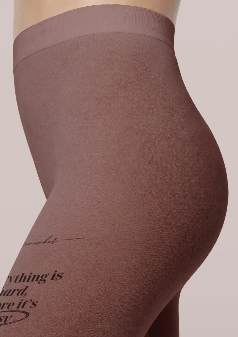 Tattoo Quote Printed Tights Hosiery Pantyhose