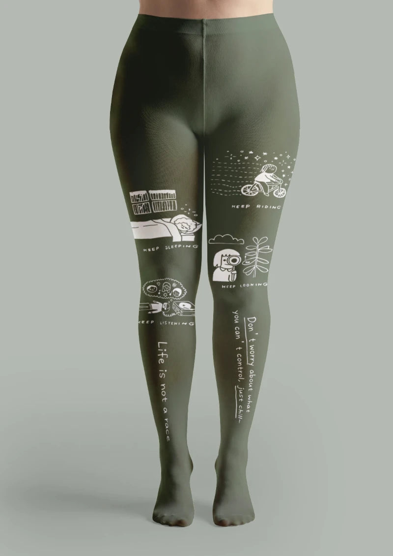 Character Graphic Printed Tights Hosiery Pantyhose