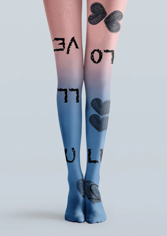 Mesh Graphic Printed Tights Hosiery Pantyhose