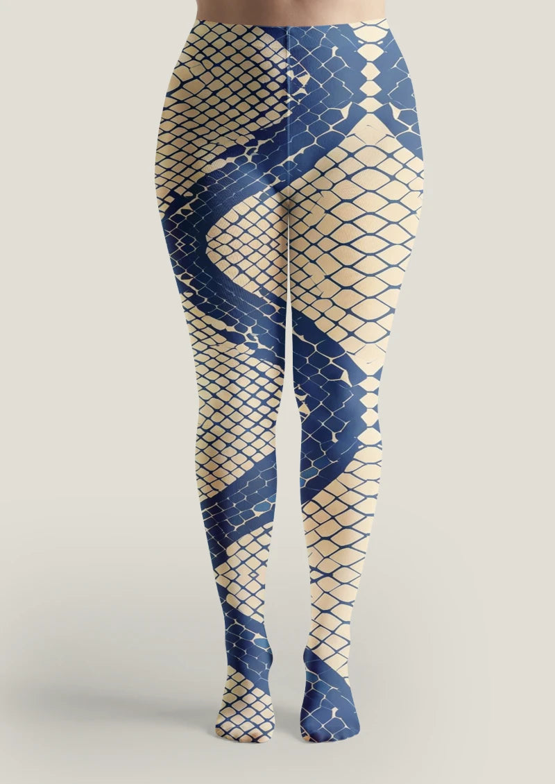 Floral Graphic Printed Tights Hosiery Pantyhose