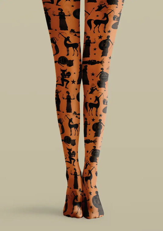 Greek Mythology Zodiac Graphic Tights Hosiery Pantyhose