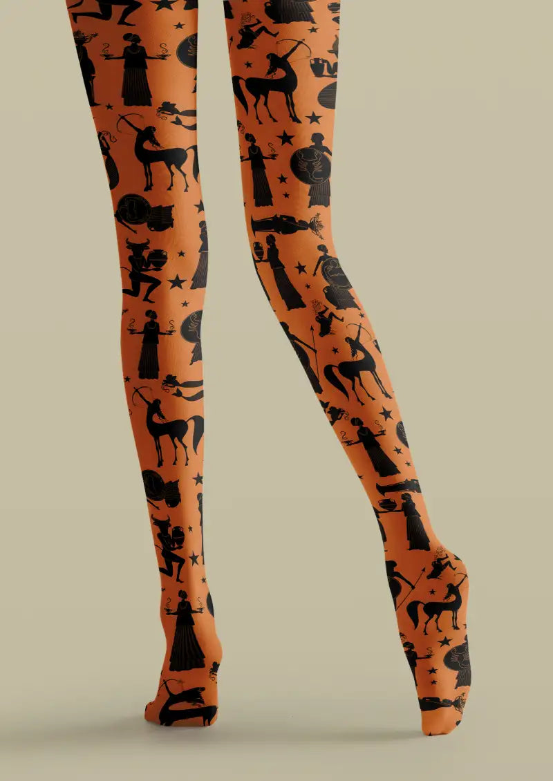 Greek Mythology Zodiac Graphic Tights Hosiery Pantyhose