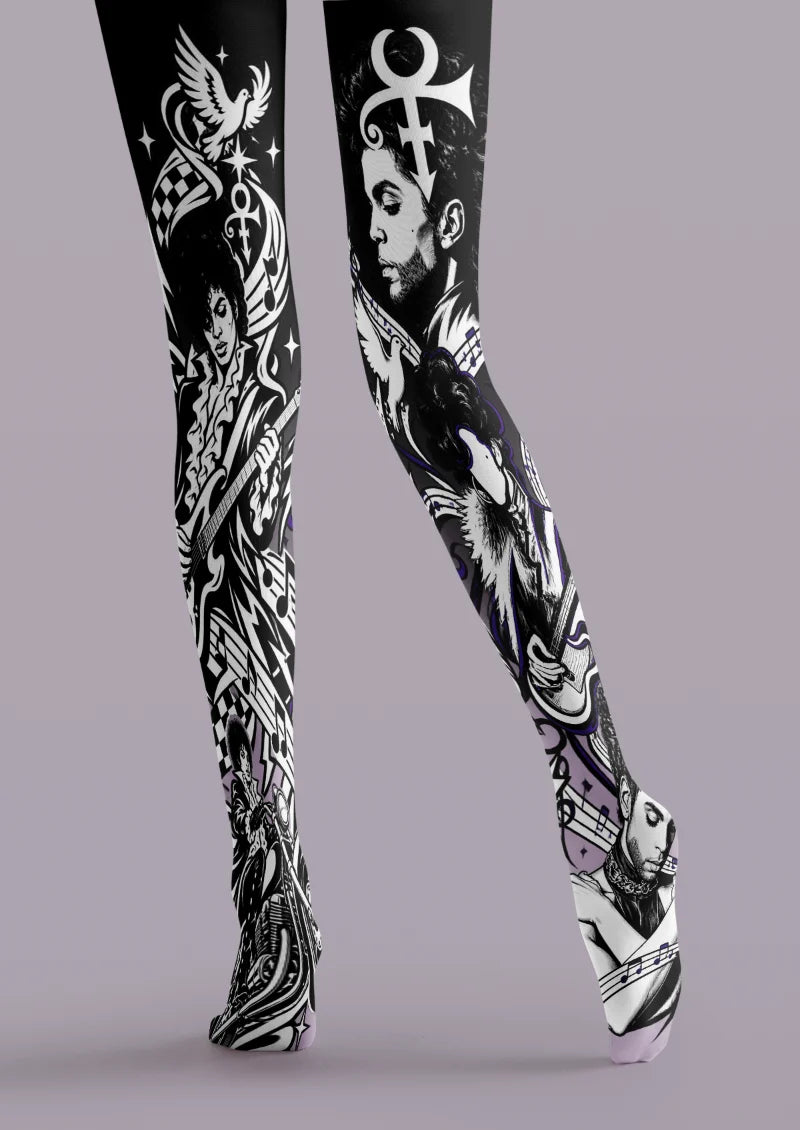 Black Music Collage Tights