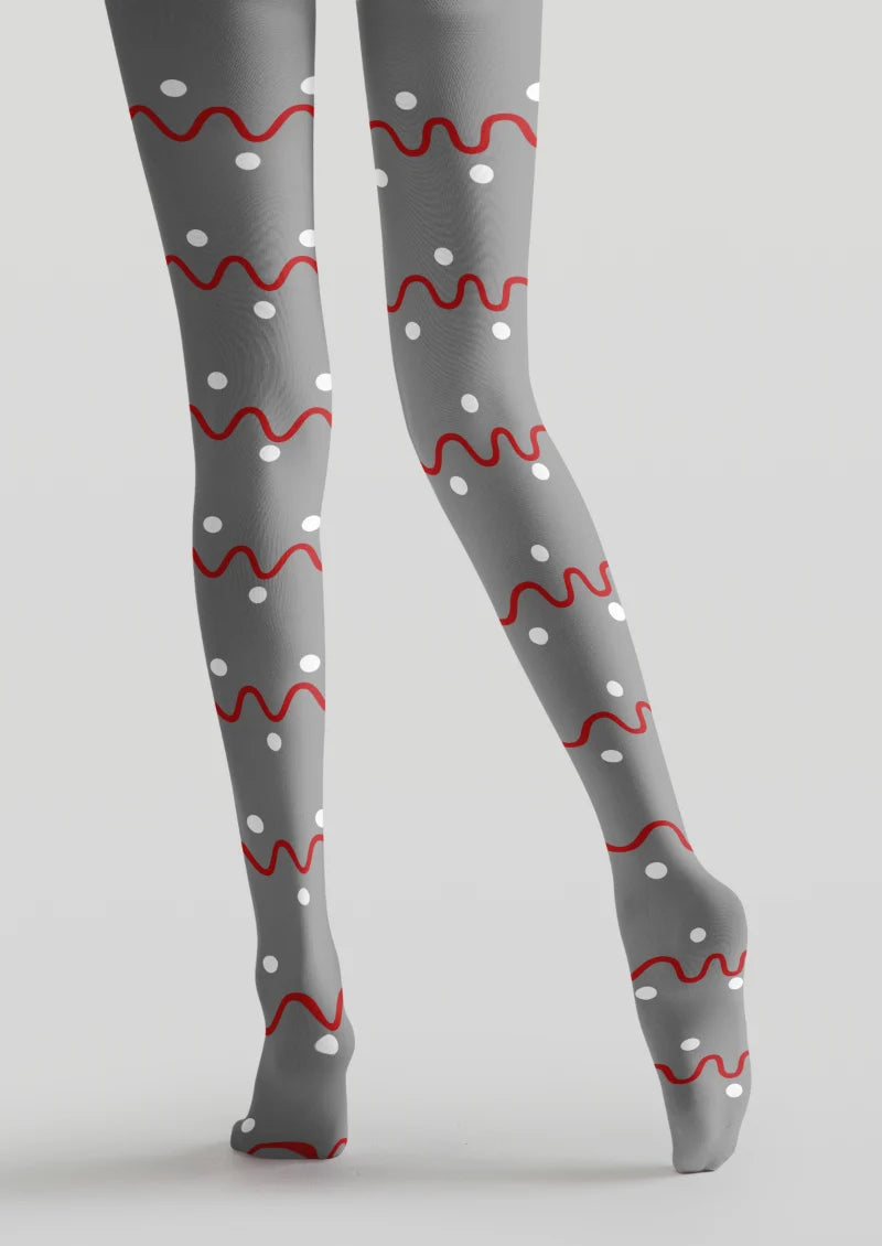 Gray Reindeer Tights