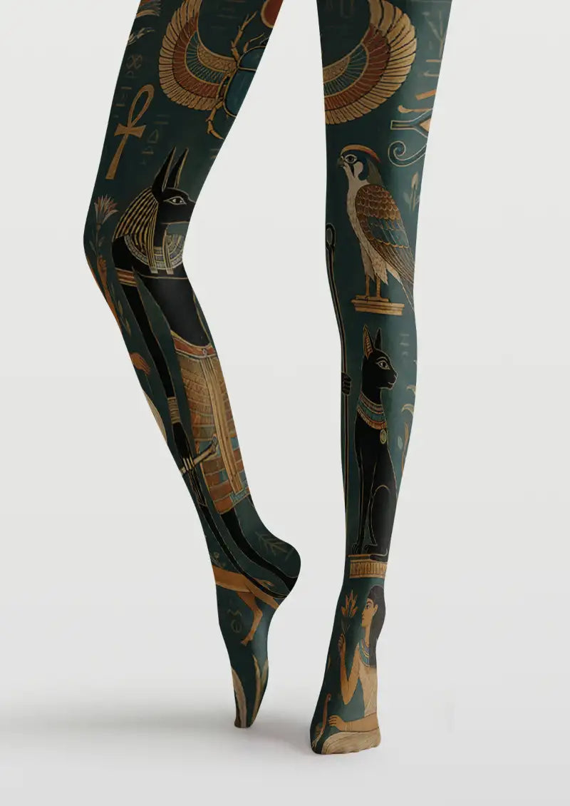 Egyptian Anubis Graphic Tights Hosiery Pantyhose