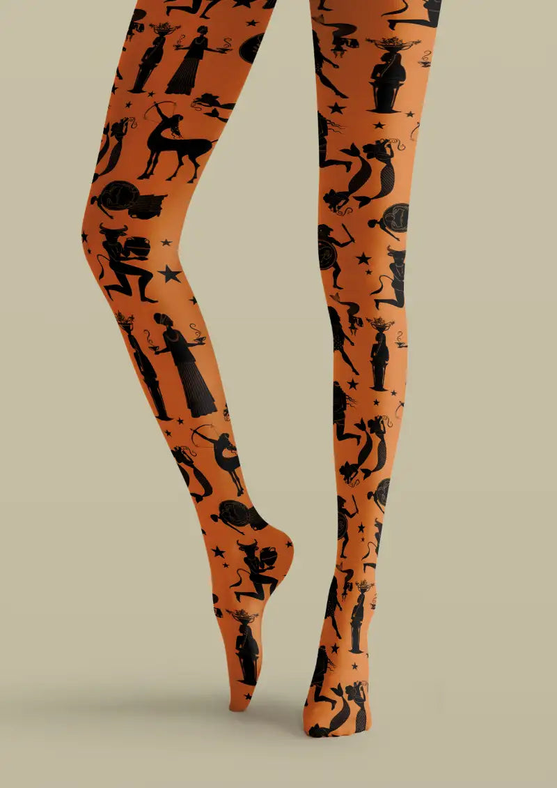 Greek Mythology Zodiac Graphic Tights Hosiery Pantyhose
