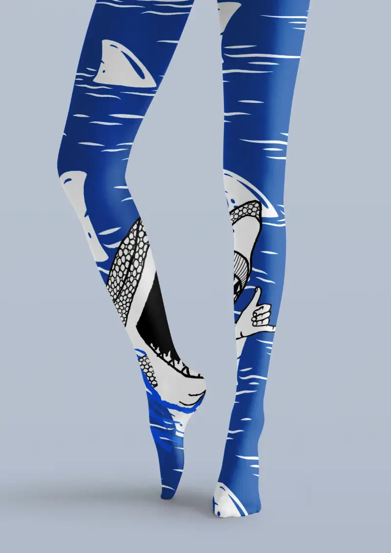 Shark Ocean Graphic Tights Hosiery Pantyhose