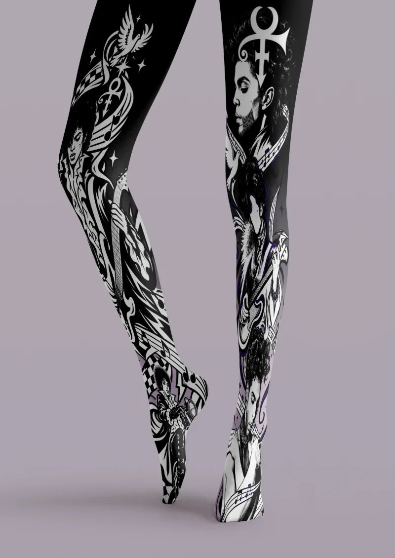 Black Music Collage Tights