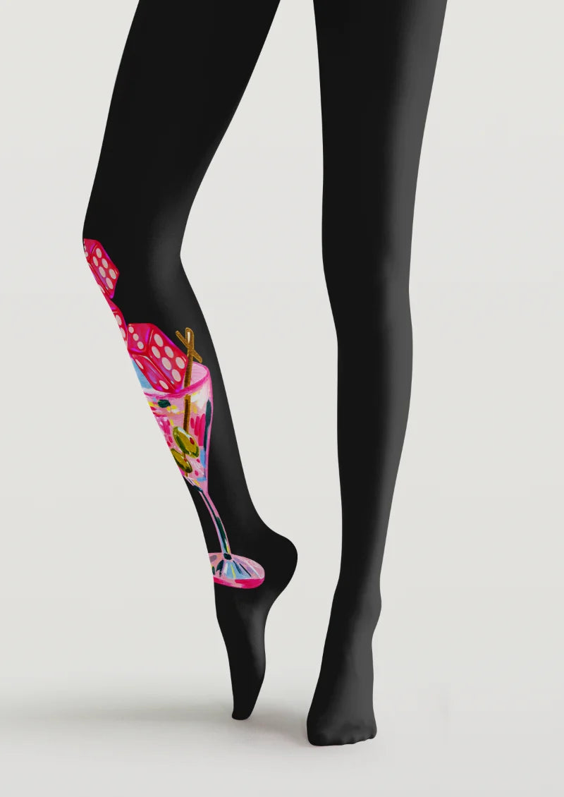 Black Dice Cocktail Tights